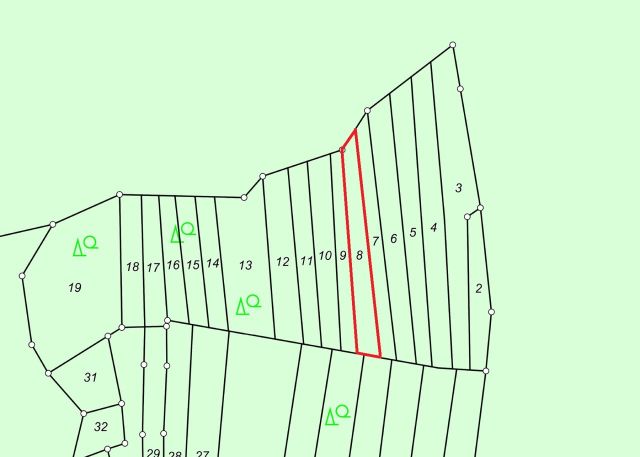Lageskizze - Bewaldeter Streifen oberhalb von Unterjeckenbach im Landkreis Kusel in Rheinland-Pfalz