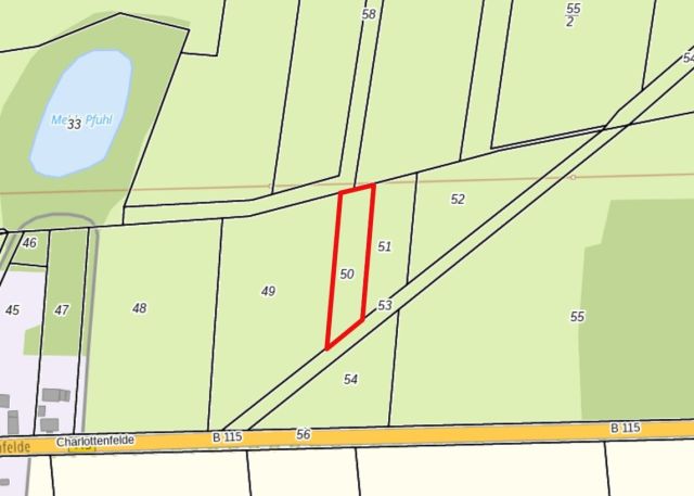 Lageskizze - Landwirtschafts/ Ackerfläche ca. 50 km von der südlichen Berliner Stadtgrenze entfernt