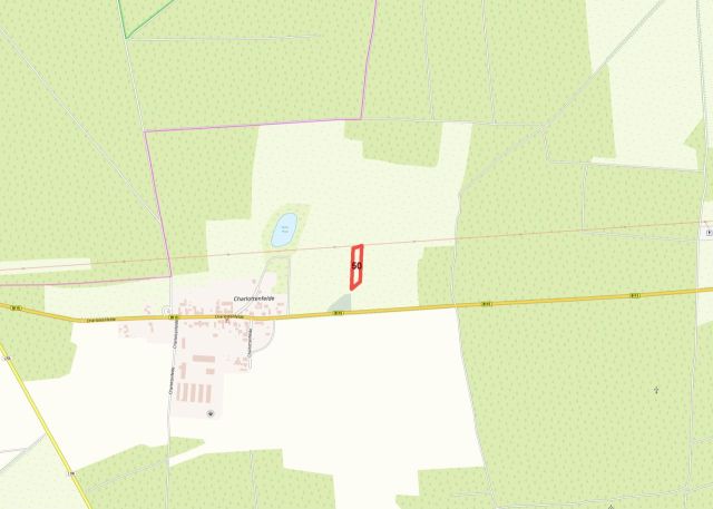 Umgebungsskizze - Landwirtschafts/ Ackerfläche ca. 50 km von der südlichen Berliner Stadtgrenze entfernt
