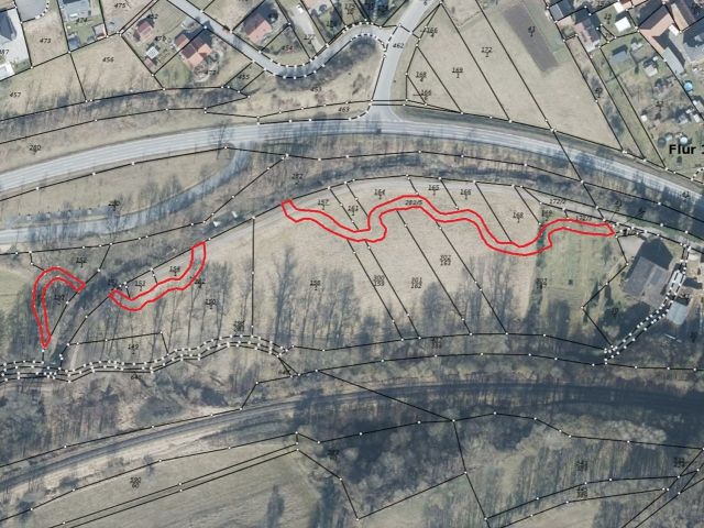 Lageskizze mit Luftbildunterlegung - Flur 2, FS 282/3, 282/4 und 282/5 - Splitterflächen (u. a. Landwirtschafts- und Grünflächen) im Rinnetal in Königsee