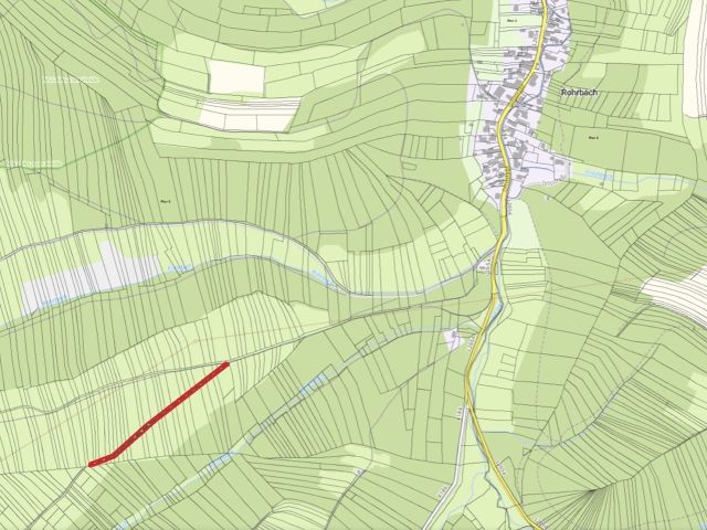 Lageskizze - Grundstücksstreifen am Rand des Naturparks Thüringer Wald