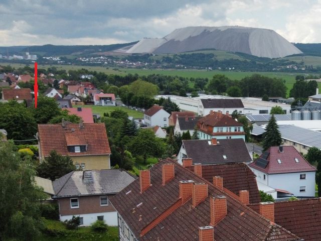 Umgebung mit Lage der Verkaufsfläche - Unbebautes Grundstück mit wunderschöner Sicht auf das Werratal ++ lt. Flächennutzungsplan Gemischte Baufläche ++