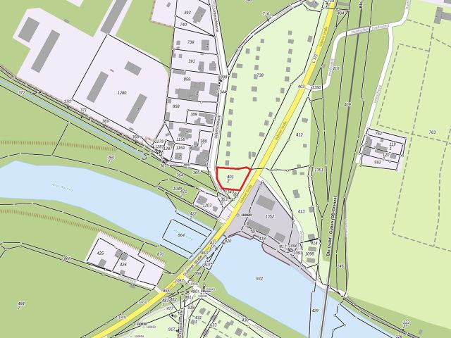 Lageskizze mit Umgebung - Vertragsfreies Grundstück **südlich von Kleingärten & am südlichen Stadtrand von Eisenhüttenstadt**