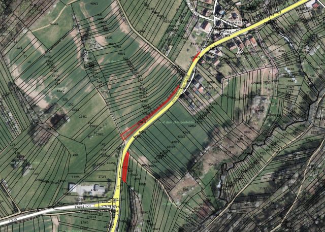 Lageskizze mit Luftbildunterlegung - Straßenbegleitende Grundstücke an der B41 **teilweise vertraglose Nutzung**