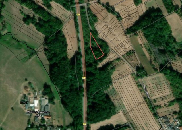 Lageskizze mit Umgebung und Luftbildunterlegung - Vertragsfreies Grundstück östlich der B41
