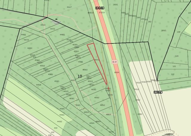 Lageskizze mit Umgebung - Vertragsfreie Grundstücke westlich der B41 **nahe der Wendalinus Höhle**