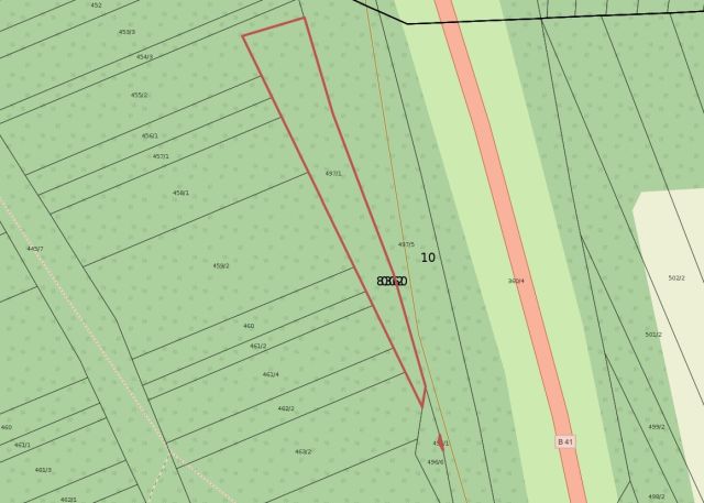 Lageskizze - Vertragsfreie Grundstücke westlich der B41 **nahe der Wendalinus Höhle**