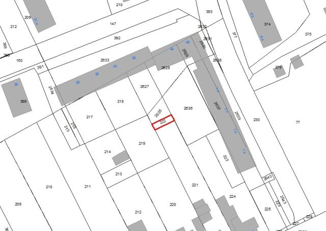 Lageskizze - Kleine Fläche als Teil eines Innenhofes im ´Dichterviertel´ + im B-Plan als „Faktisches allgemeines Wohngebiet“ ausgewiesen +