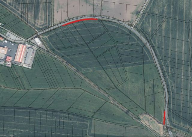 Umgebungsskizze beide Flurstücke - Zwei schmale Landwirtschaftsflächen im Süden Thüringens, nahe der Landesgrenze zum Freistaat Bayern
