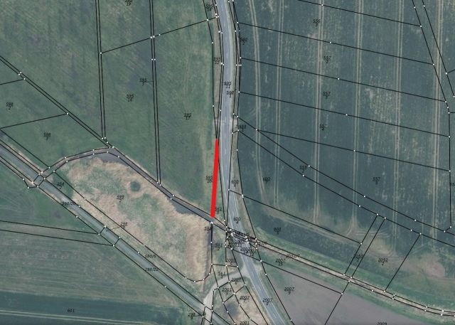 Lageskizze Flurstück 595/10 - Zwei schmale Landwirtschaftsflächen im Süden Thüringens, nahe der Landesgrenze zum Freistaat Bayern
