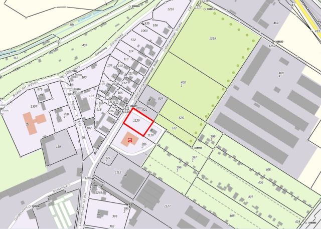 Lageskizze mit Umgebung - Grundstück mit Bauvorbescheid für den Bau von 33 Garagen & 5 Stellplätzen *Tankstelle & Einzelhandel in der Nachbarschaft*