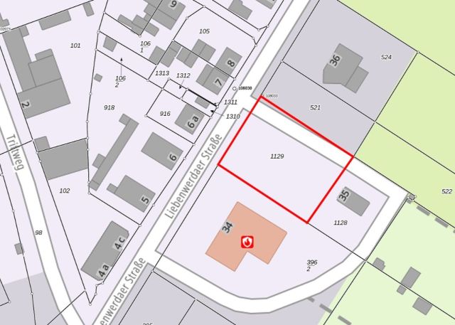 Lageskizze - Grundstück mit Bauvorbescheid für den Bau von 33 Garagen & 5 Stellplätzen *Tankstelle & Einzelhandel in der Nachbarschaft*