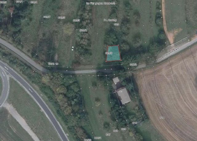 Lageskizze mit Luftbildunterlegung - FS 629/6 - Teile der ehemaligen Westwallbunkeranlage  **etwa 30 km von Saarbrücken und der französischen Landesgrenze entfernt**