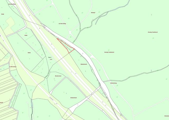 Umgebungsskizze - Waldfläche nahe der A61 im staatlich anerkannten Luftkurort Boppard im Oberen Mittelrheintal