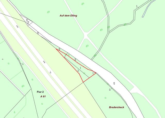 Lageskizze - Waldfläche nahe der A61 im staatlich anerkannten Luftkurort Boppard im Oberen Mittelrheintal