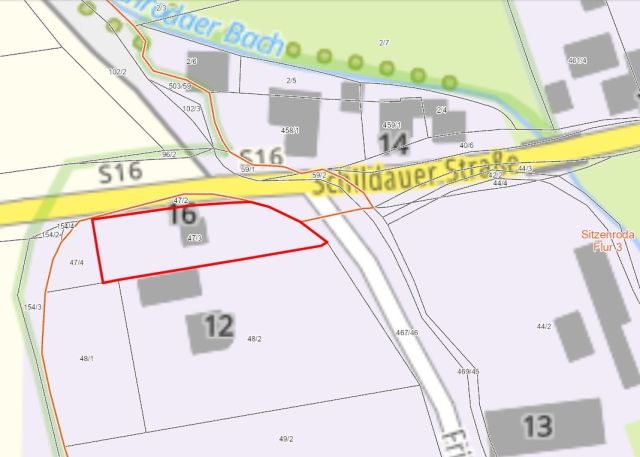 Lageskizze - Ruinöses Wohnhaus mit Nebengelass in Nordsachsen ca. 48 km von der Leipziger Innenstadt entfernt