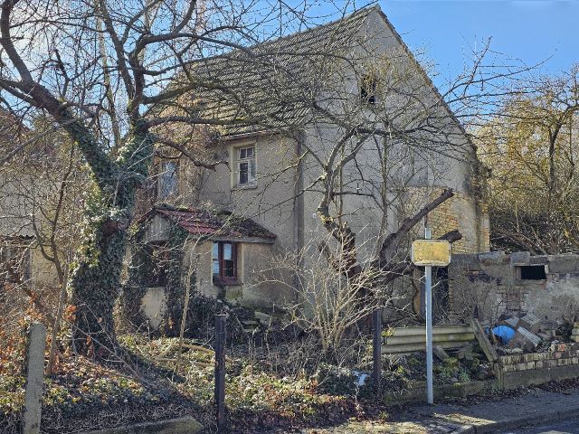 Blick auf Verkaufsgegenstand - Ruinöses Wohnhaus mit Nebengelass in Nordsachsen ca. 48 km von der Leipziger Innenstadt entfernt