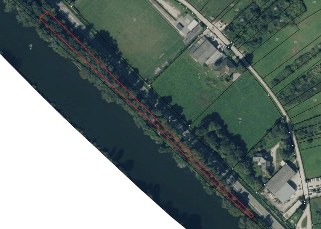Lageskizze mit Luftbildunterlegung - Teil der ehemaligen Westwallbunkeranlage ++zwischen der ´Sauer´ & der B418, direkt an der Luxemburgischen Grenze++
