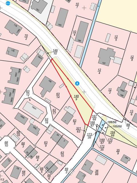 Lageskizze - Straßenbegleitende Gehölzfläche neben Wohngrundstücken ca. 40 km südöstlich von der Hamburger Innenstadt entfernt