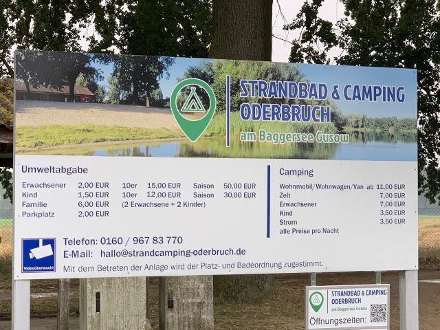Strandbad & Camping Oderbruch - Vertragsfreie Waldfläche nahe dem Baggersee & dem Schloss Gusow