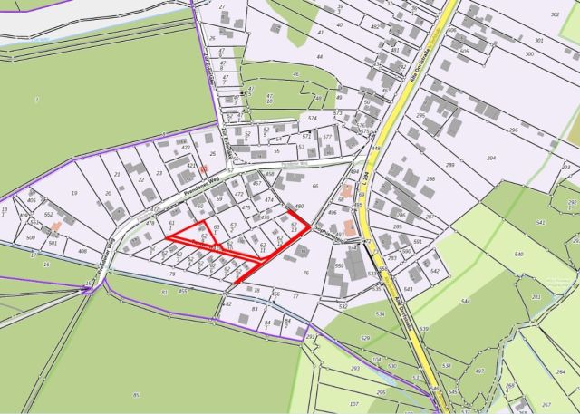 Lageskizze und Umgebung - Flurstück 62/9 und Wegeflurstücke - Grundstück mit ehem. Bungalow, Schuppen & Carport ++in einem Wohn- und Erholungsgebiet im nordöstlichen Umland von Berlin++