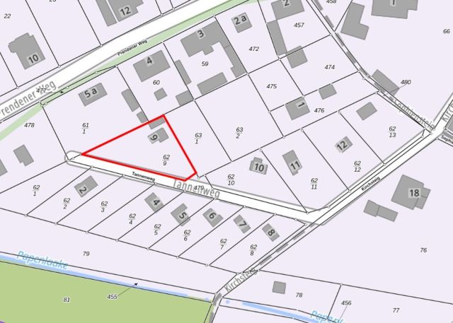 Lageskizze - Flurstück 62/9 - Grundstück mit ehem. Bungalow, Schuppen & Carport ++in einem Wohn- und Erholungsgebiet im nordöstlichen Umland von Berlin++