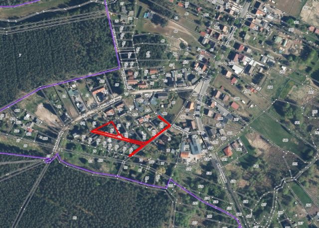 Lageskizze mit Umgebung und Luftbildunterlegung - Flurstück 62/9 und Wegeflurstücke - Grundstück mit ehem. Bungalow, Schuppen & Carport ++in einem Wohn- und Erholungsgebiet im nordöstlichen Umland von Berlin++