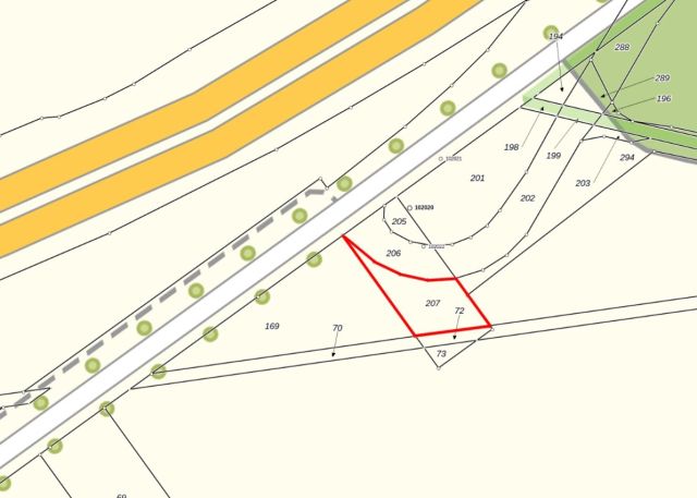 Lageskizze - Vertragslos genutzte Landwirtschaftsfläche nahe der B 101 **etwa 25 km von Berlin entfernt**