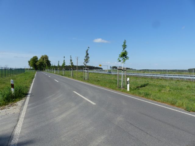 Blick in die Umgebung - Vertragslos genutzte Landwirtschaftsfläche nahe der B 101 **etwa 25 km von Berlin entfernt**