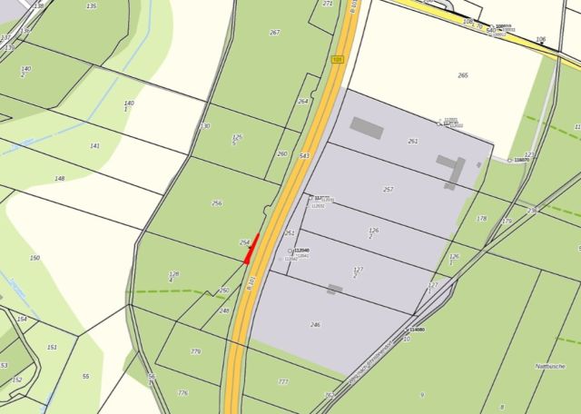 Lageskizze mit Umgebung - Vertragsfreie, kleine Waldfläche an der B 101 **etwa 30 km von Berlin entfernt**