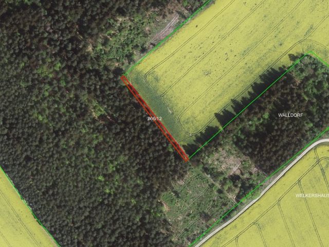 Lageskizze - Kleine Landwirtschaftsfläche im Süden Thüringens ca. 6 km vom Stadtzentrum der Kreisstadt Meiningen entfernt
