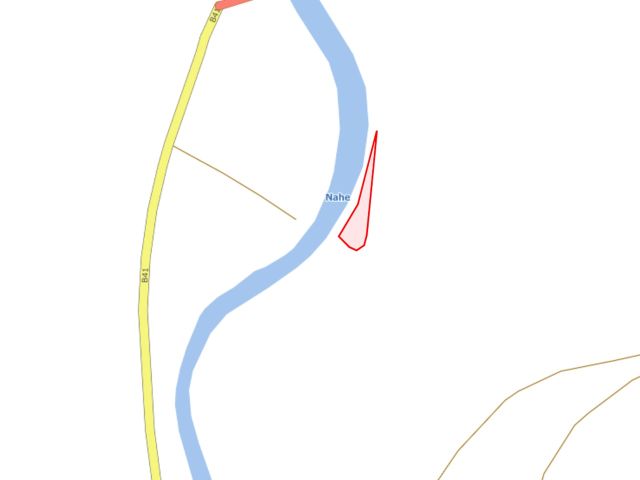 Lageskizze - Vertragsfreies Grundstück angrenzend an den Fluss ´Nahe´ **unweit der A62 und der Landesgrenze zu Rheinland-Pfalz**