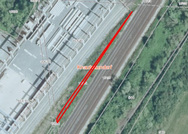 Lageskizze Flurstück 161/9 - Zwei vertragsfreie, kleine Brachflächen im Südwesten von Leipzig - im FNP als Gewerbliche Baufläche dargestellt