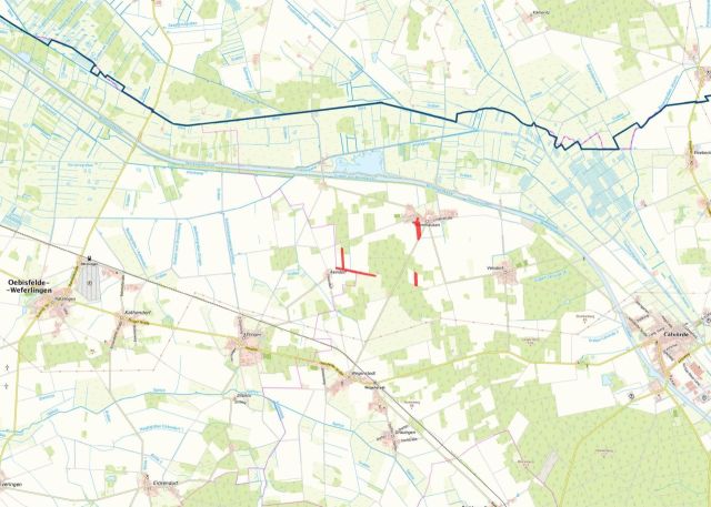 Umgebungsskizze alle Flurstücke - Über 2 ha Ackerland und sonstige Flächen - verpachtet bis 30.09.2028 * Jahrespacht ca. 1.000 €