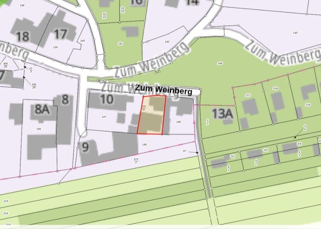 Lageskizze - Wohngrundstück mit vermüllter Ruine (Fotodokumentation siehe Anlage)