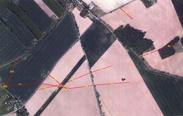 Lageskizze alle Flurstücke - Landwirtschaftliche Splitterflächen mit insgesamt über 4.900 m² in der Prignitz