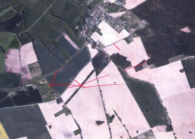 Umgebungsskizze alle Flurstücke - Landwirtschaftliche Splitterflächen mit insgesamt über 4.900 m² in der Prignitz
