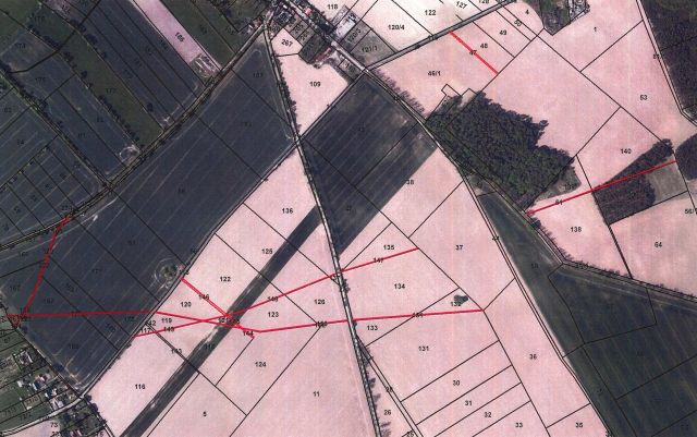 Umgebungsskizze alle Flurstücke - Landwirtschaftliche Splitterflächen mit insgesamt über 4.900 m² in der Prignitz