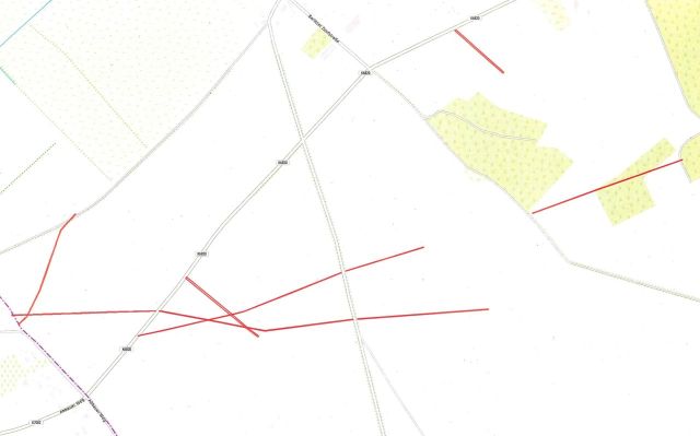 Umgebungsskizze alle Flurstücke - Landwirtschaftliche Splitterflächen mit insgesamt über 4.900 m² in der Prignitz