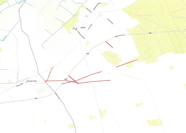 Umgebungsskizze alle Flurstücke - Landwirtschaftliche Splitterflächen mit insgesamt über 4.900 m² in der Prignitz