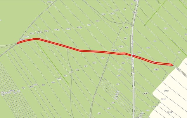 Lageskizze - Zwei Waldwegeflächen in der Oberlausitz