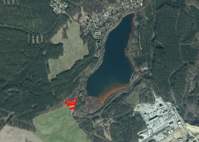Umgebungsskizze - Bis 30.09.2027 verpachtete Grün-, Gehölz- und Wegeflächen nahe dem Restloch „Grube Clara“ (Clara See)