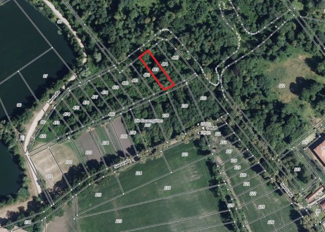Lageskizze Flurstück 483 - Vertragsfreie Waldfläche nahe dem Baggersee & dem Schloss Gusow