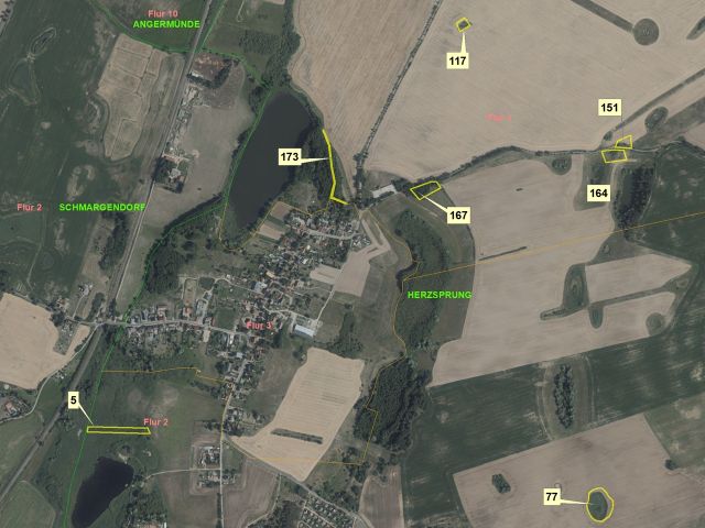 Splitterflächen um Herzsprung **insgesamt über 1,8 Hektar**