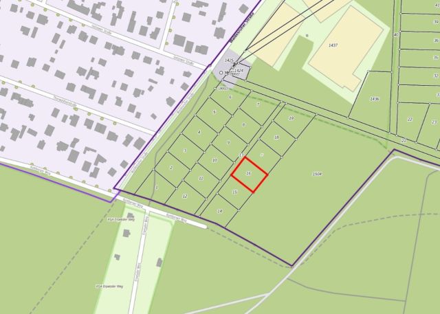 Umgebungsskizze - Vertragsfreie Waldfläche nahe Wohnbebauung und nur ca. 70 m von der Berliner Stadtgrenze entfernt
