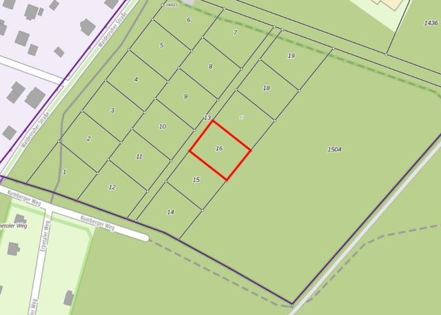 Lageskizze - Vertragsfreie Waldfläche nahe Wohnbebauung und nur ca. 70 m von der Berliner Stadtgrenze entfernt