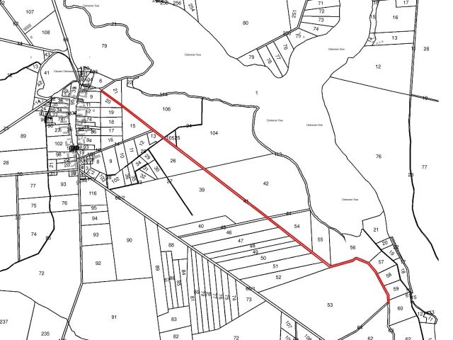 Lageskizze - Über 1,4 ha Gehölz- und Wegefläche nahe des ´Oelsener Sees´ im Schlaubetal