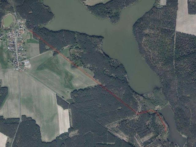 Lageskizze - Über 1,4 ha Gehölz- und Wegefläche nahe des ´Oelsener Sees´ im Schlaubetal