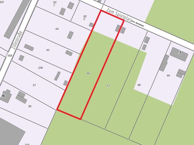 Lageskizze - Grundstück im Innenbereich mit verpachteter Garage in ruhiger Wohnlage im Lausitzer Seenland