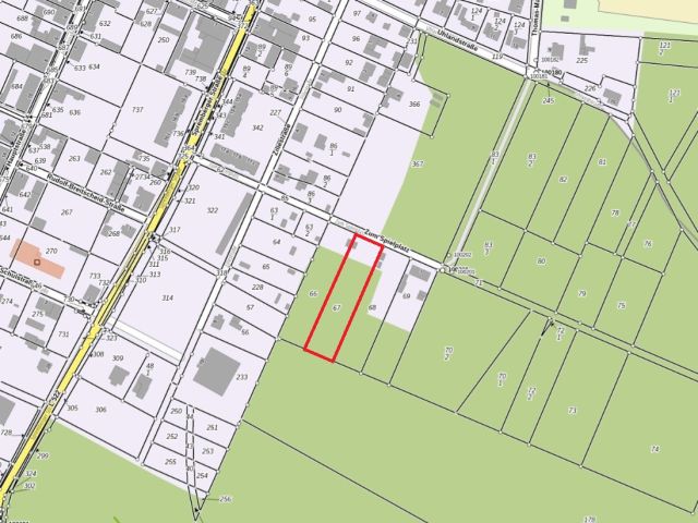 Umgebungsskizze - Innenbereichsgrundstück mit Garage in ruhiger Wohnlage im Lausitzer Seenland